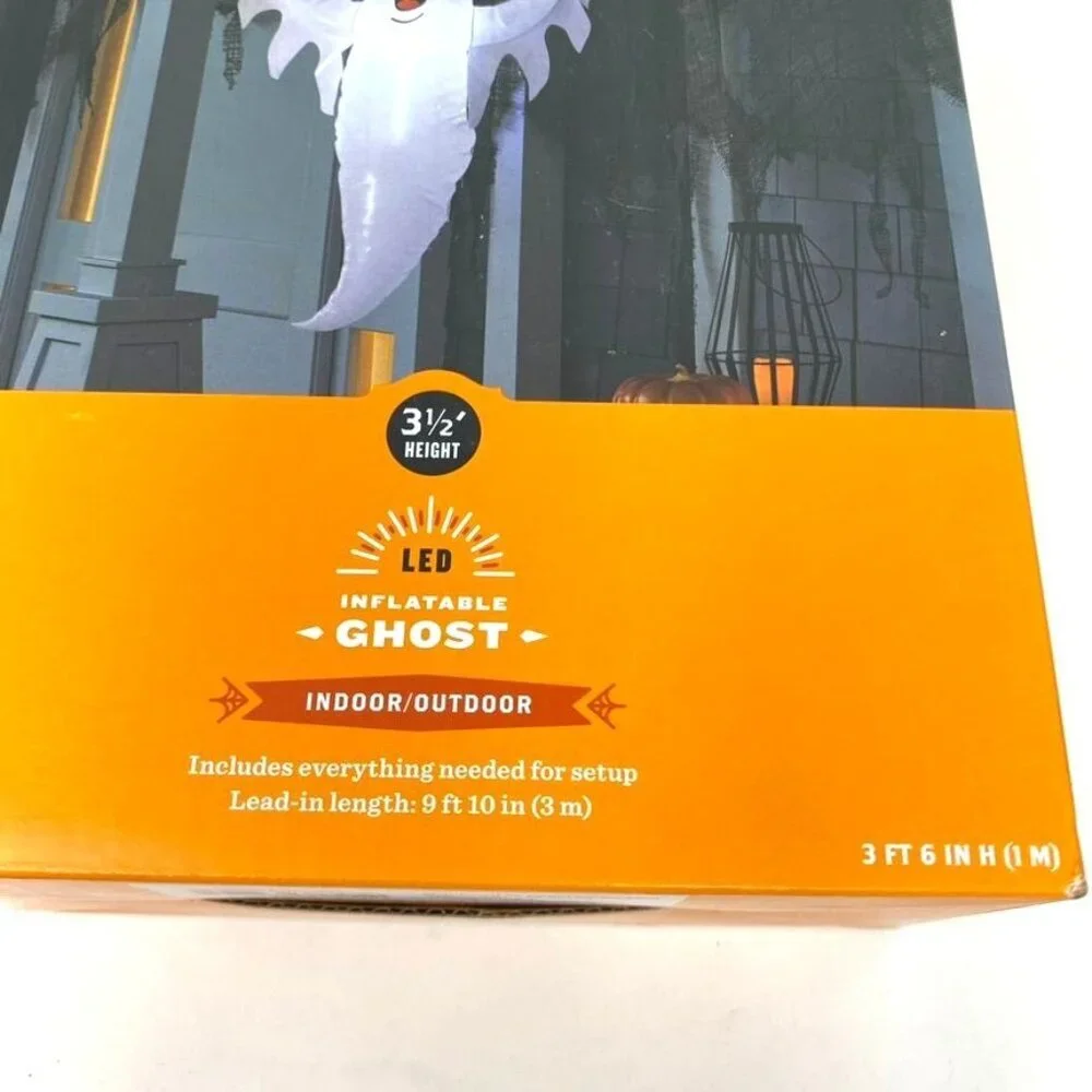 3.5' Hanging Ghost Inflatable Halloween Decoration White Hyde & EEK! Boutique™